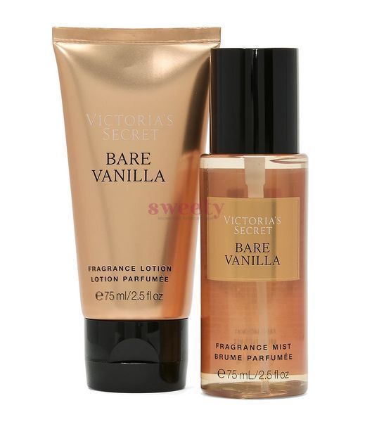 Подарунковий набір Victoria's Secret Bare Vanilla міні, спрей та лосьйон 0298 фото