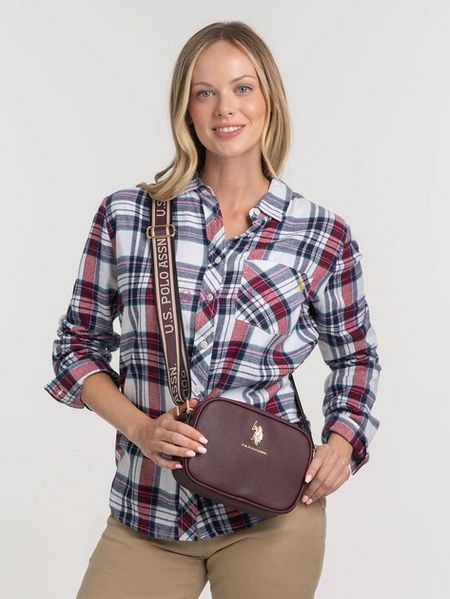 Сумка крос-боді U.S. POLO ASSN. бордова 0560 фото