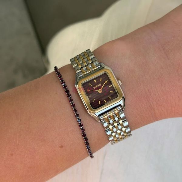 Годинник BURKER Macy Petite Gold Silver Burgundy 0677 фото