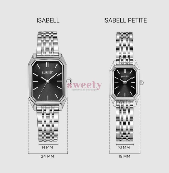 Годинник BURKER Isabell Petite Silver Black 0466 фото
