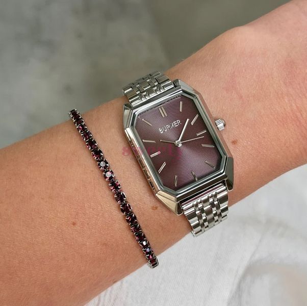 Годинник BURKER Isabell Silver Burgundy 0678 фото