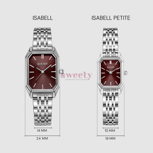 Годинник BURKER Isabell Silver Burgundy 0678 фото