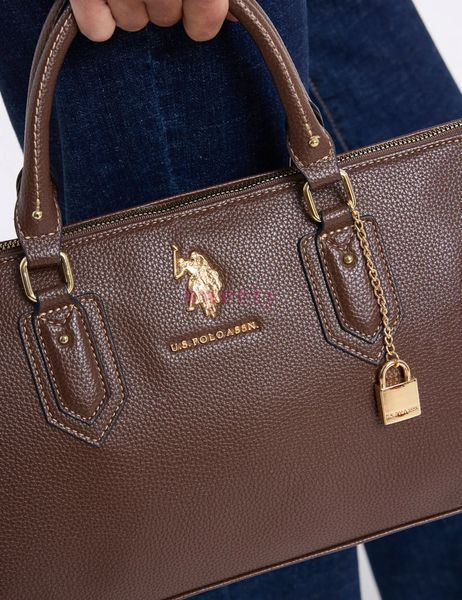 Сумка сетчел U.S. POLO ASSN. коричнева 0605 фото