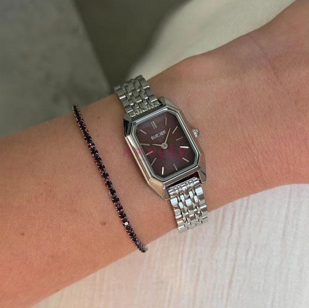 Годинник BURKER Isabell Petite Silver Burgundy 0679 фото