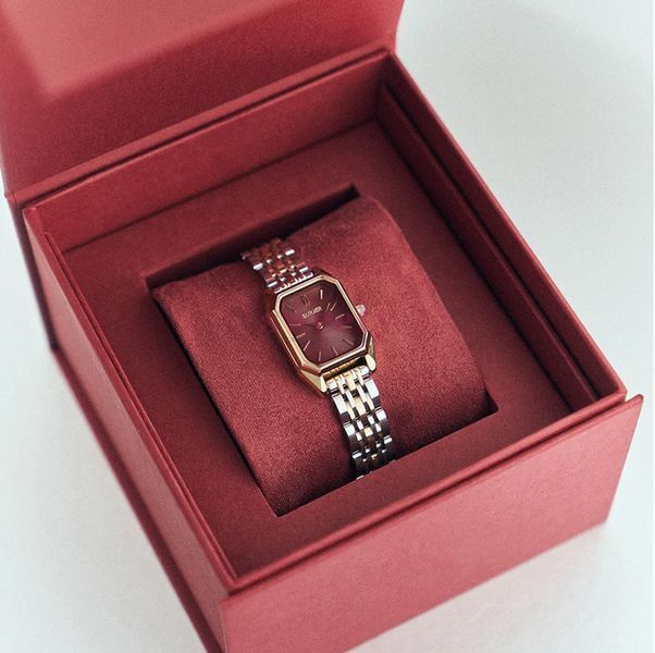 Годинник BURKER Isabell Petite Gold Silver Burgundy 0681 фото