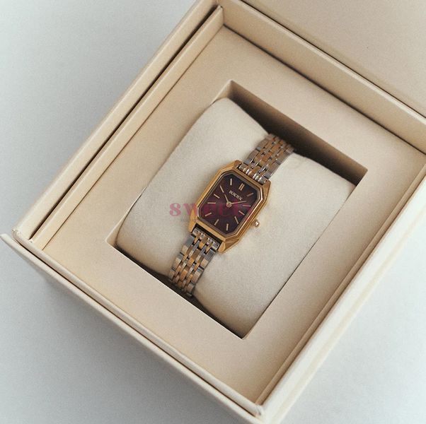 Годинник BURKER Isabell Petite Gold Silver Burgundy 0681 фото