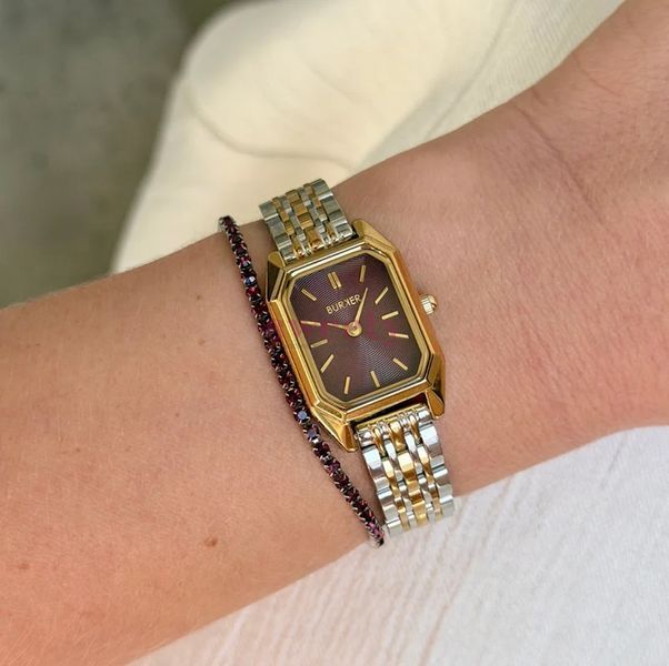 Годинник BURKER Isabell Petite Gold Silver Burgundy 0681 фото