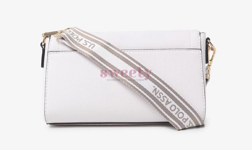 Сумка крос-боді U.S. POLO ASSN. ENAMEL біла 0236 фото