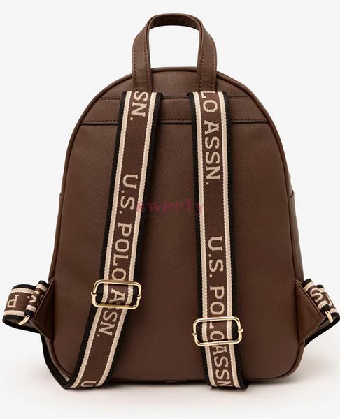 Коричневий рюкзак U.S. POLO ASSN. CLASSIC SOLID BACKPACK 0266 фото