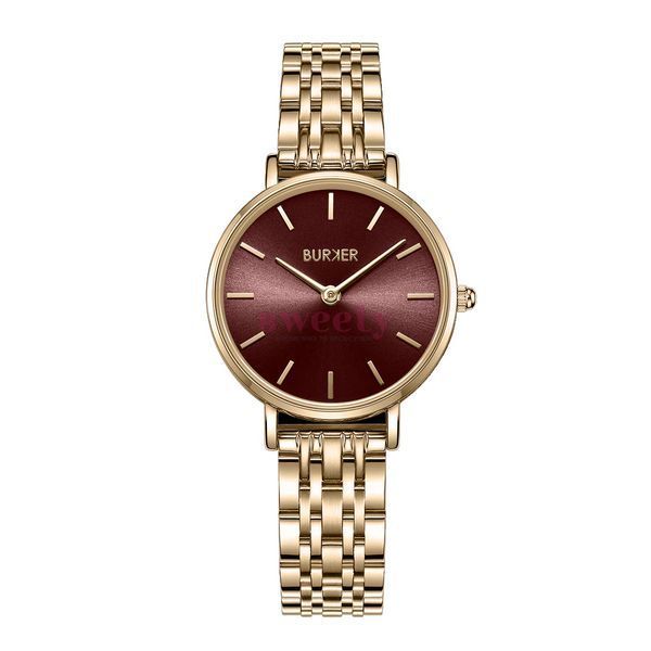 Годинник BURKER Ruby Petite Gold Burgundy 0479 фото Годинник BURKER Ruby Petite Gold Burgundy 0479 фото